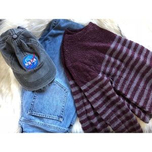 ✨sale!✨ BP Striped Maroon and Grey Sweater